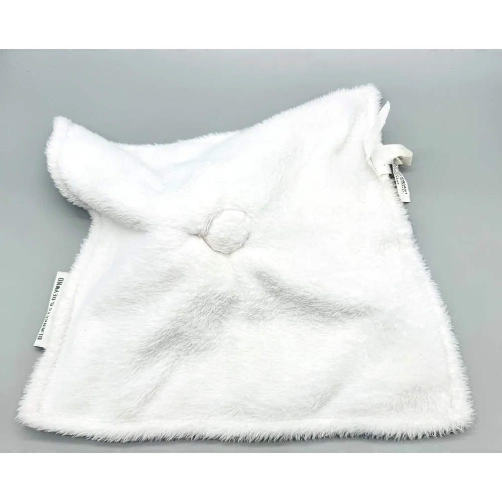 Blankets‎ Beyond Elephant Lovey Security Blanket Blue White Plush 2018 12 inch